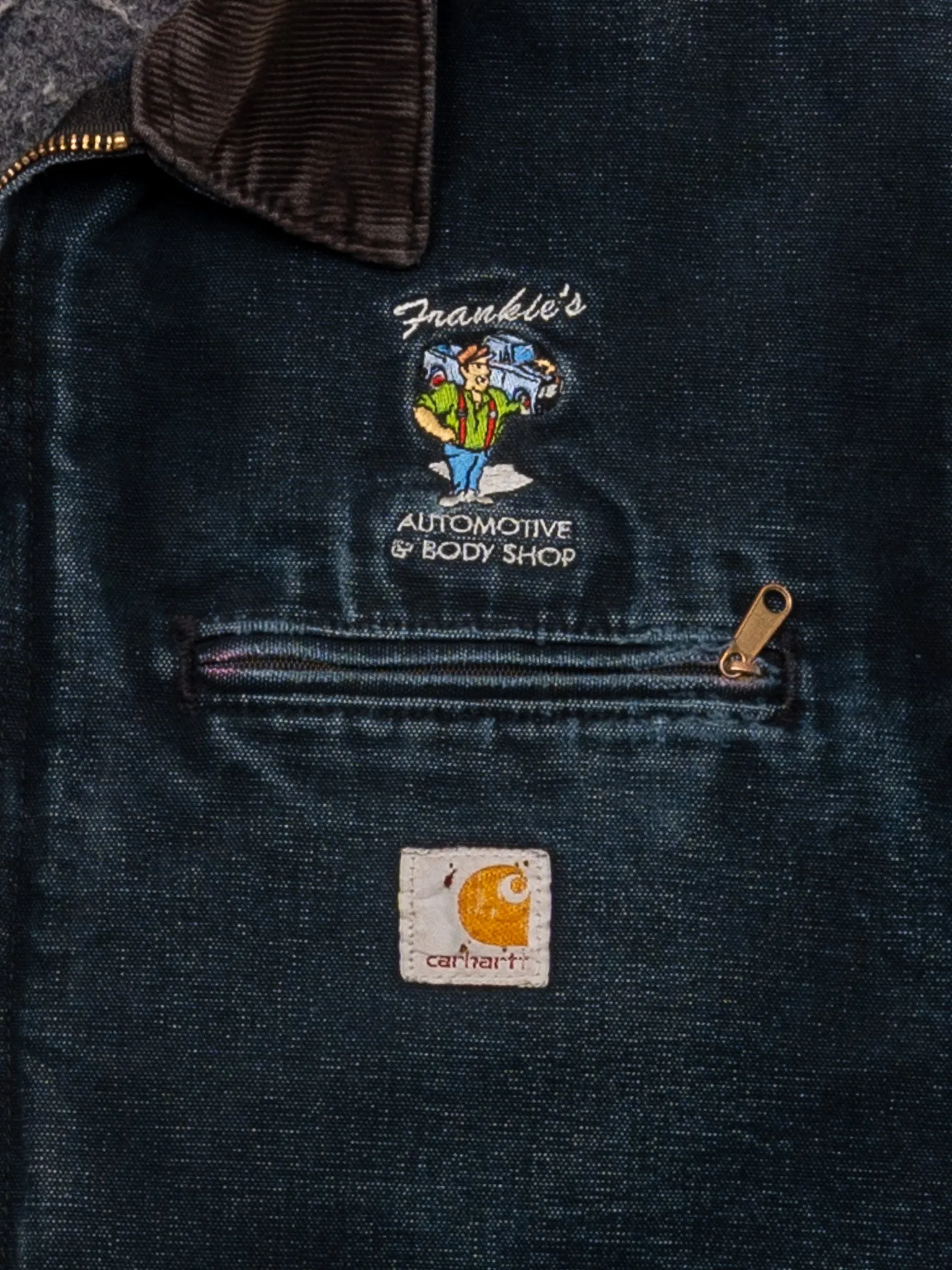 Vintage 90s Rugged Navy Carhartt 'Frankies' Lined Detroit Jacket (M/L) sold by Rebalance Vintage product image thumbnail 4