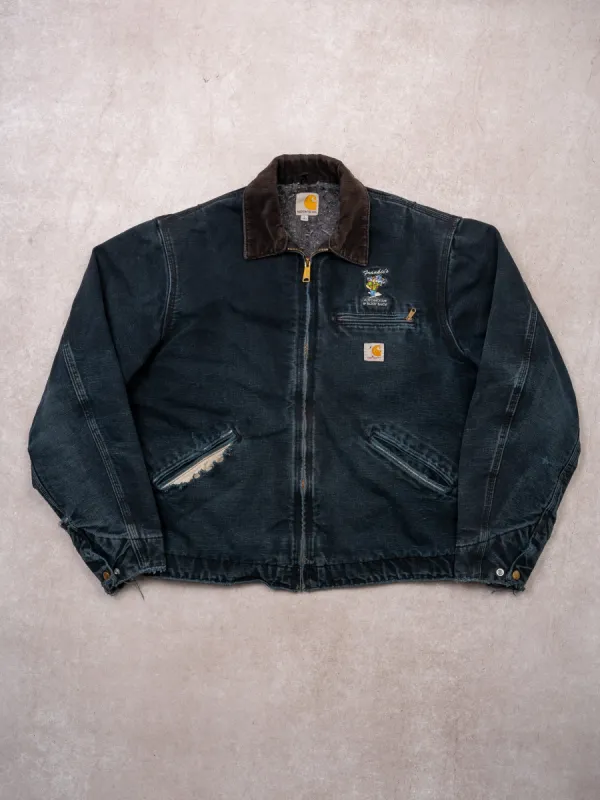 Vintage 90s Rugged Navy Carhartt 'Frankies' Lined Detroit Jacket (M/L) sold by Rebalance Vintage