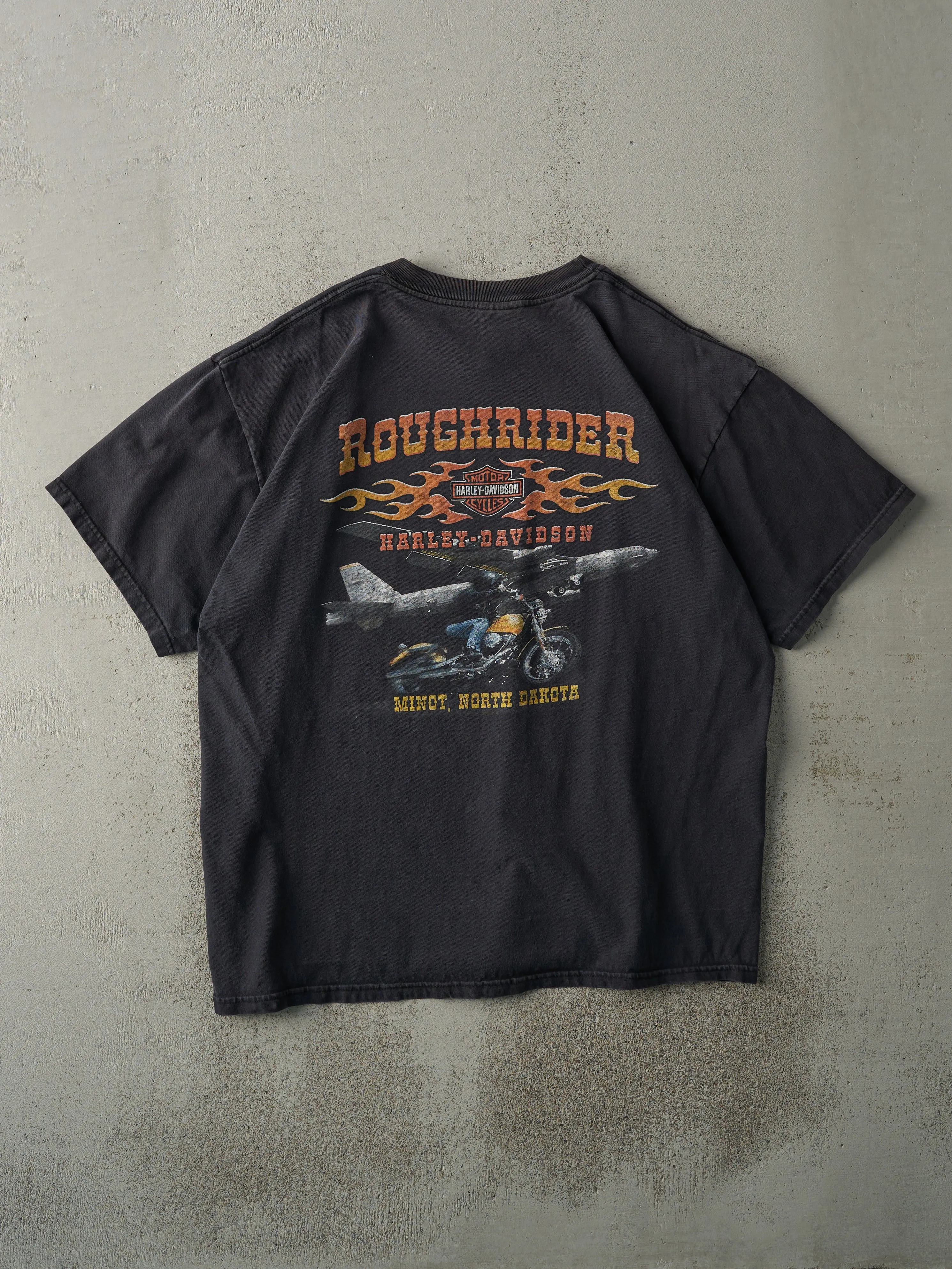 Vintage 08' Black Minot, North Dakota Harley Davidson Tee (M/L) sold by Rebalance Vintage product image thumbnail 2