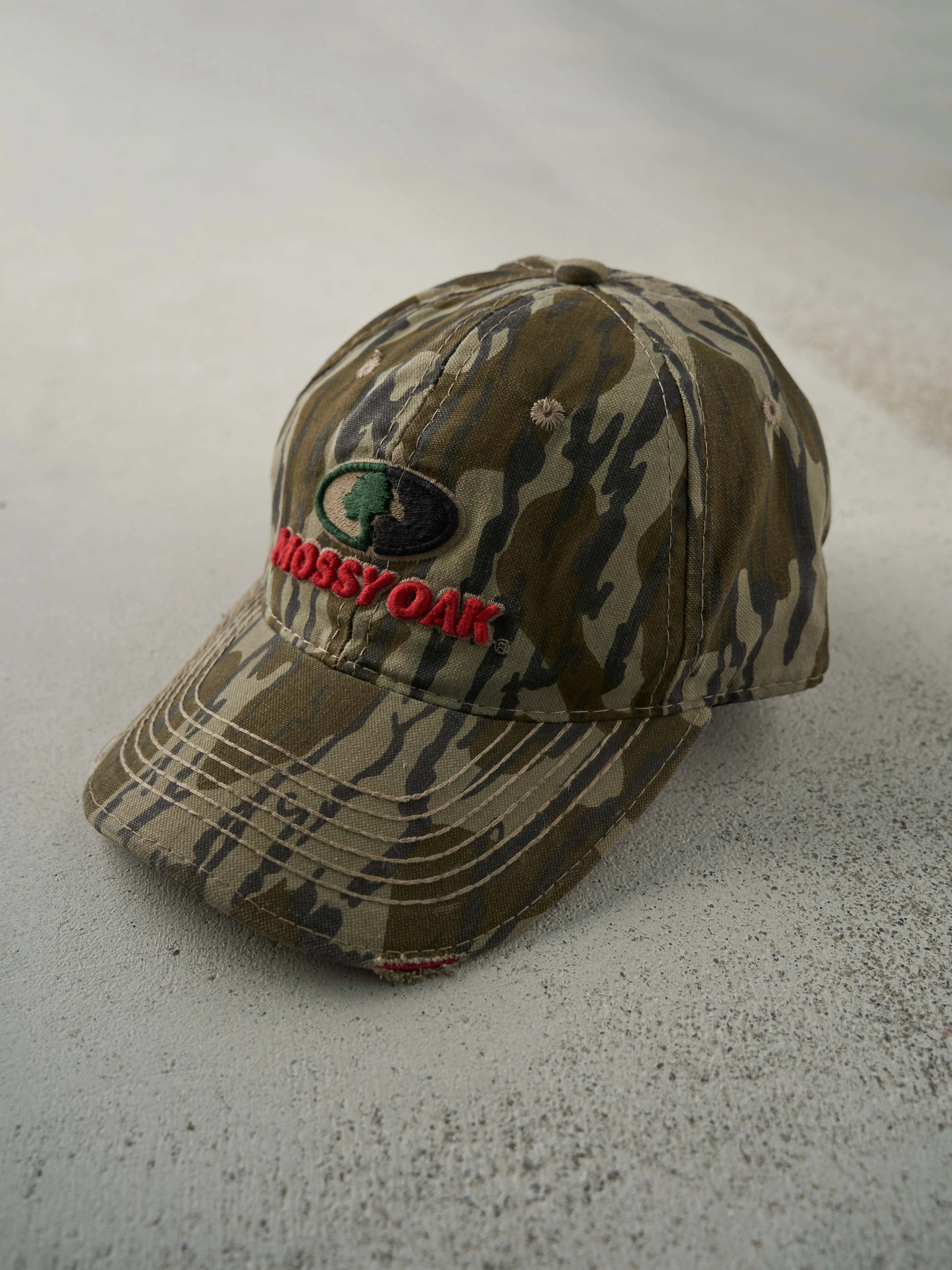 Vintage Y2K Embroidered Mossy Oak Camo Strap Back Hat sold by Rebalance Vintage product image thumbnail 2