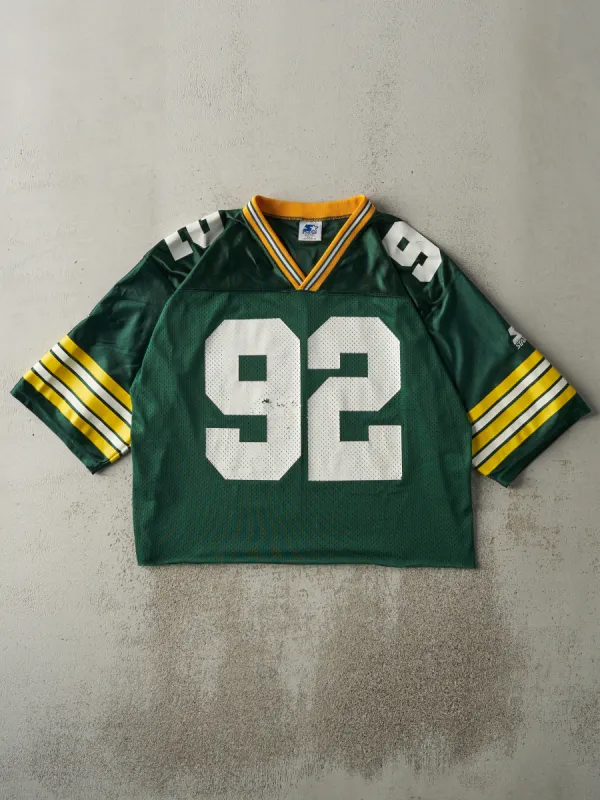 Vintage 95' Green Green Bay Packers #92 Reggie White Cropped Football Jersey (L) sold by Rebalance Vintage