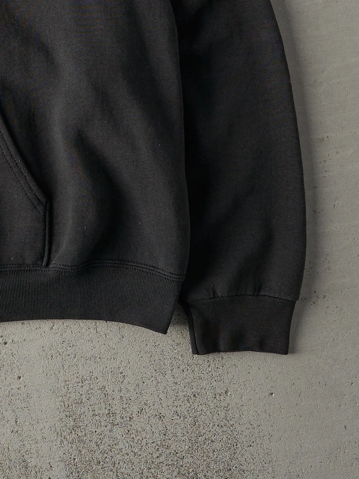 Vintage 90s Faded Black Wilson Embroidered Boxy Hoodie (L) sold by Rebalance Vintage product image thumbnail 3