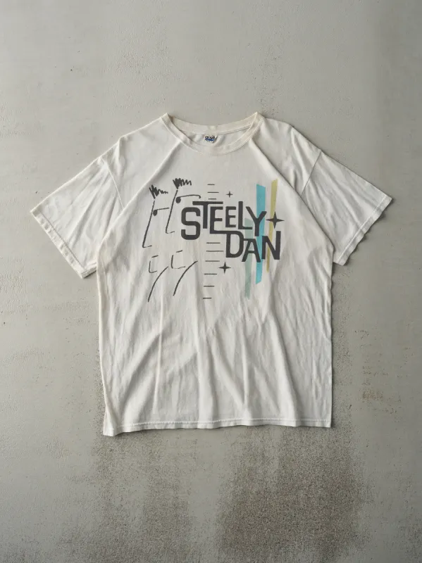 Vintage 11' White Steely Dan Band Tour Tee (M) sold by Rebalance Vintage