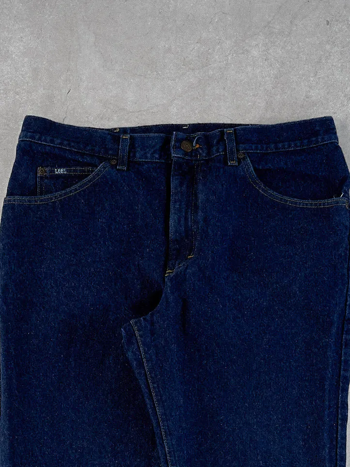 Vintage 90s Dark Blue Lee Denim Jeans (36x30) sold by Rebalance Vintage product image thumbnail 3