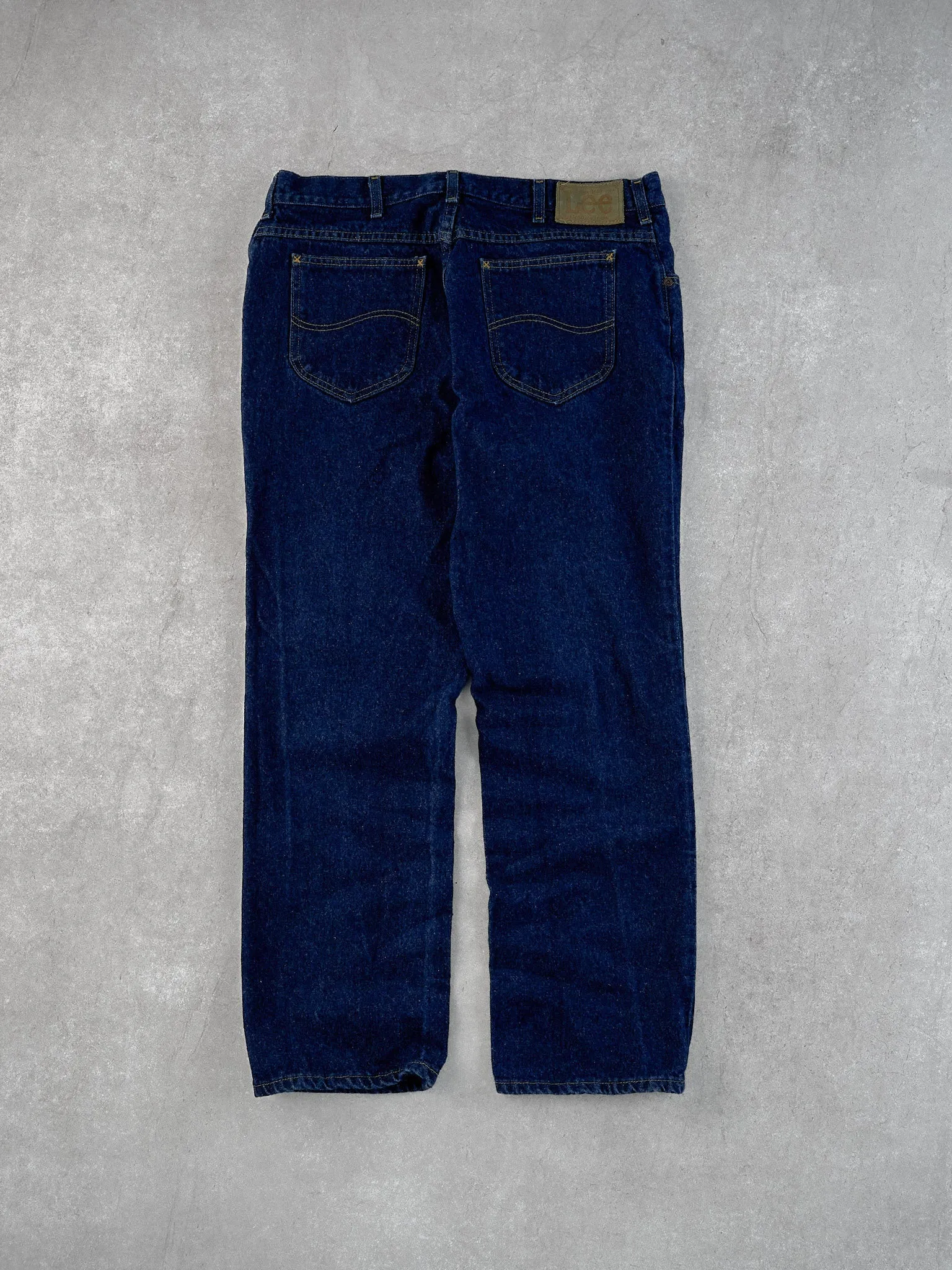 Vintage 90s Dark Blue Lee Denim Jeans (36x30) sold by Rebalance Vintage product image thumbnail 2
