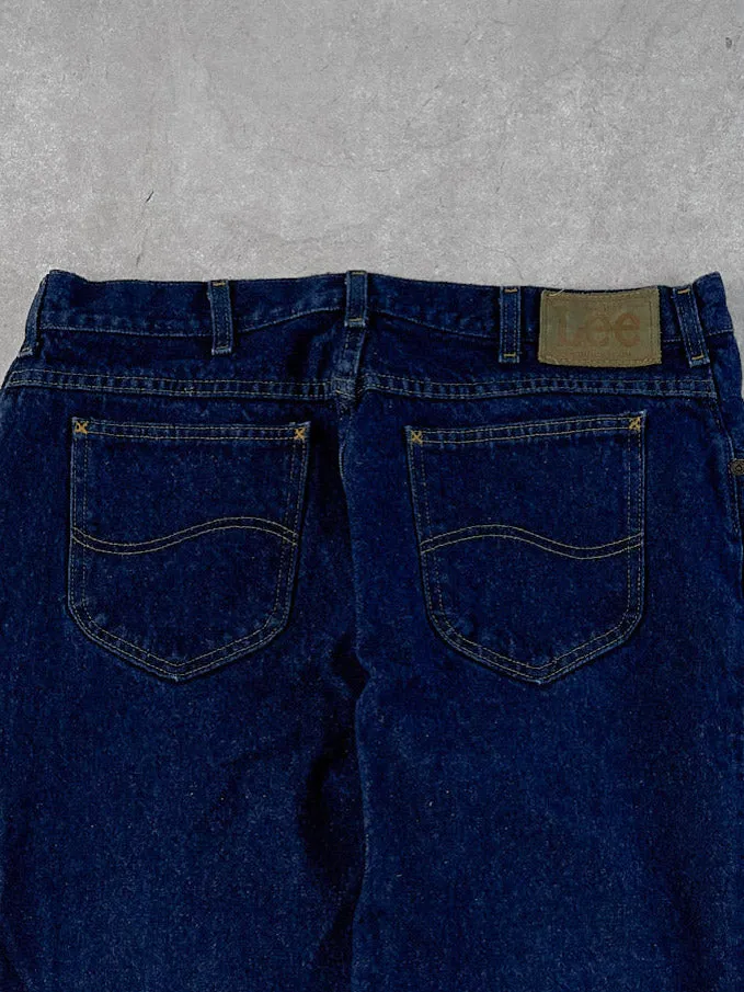 Vintage 90s Dark Blue Lee Denim Jeans (36x30) sold by Rebalance Vintage product image thumbnail 4
