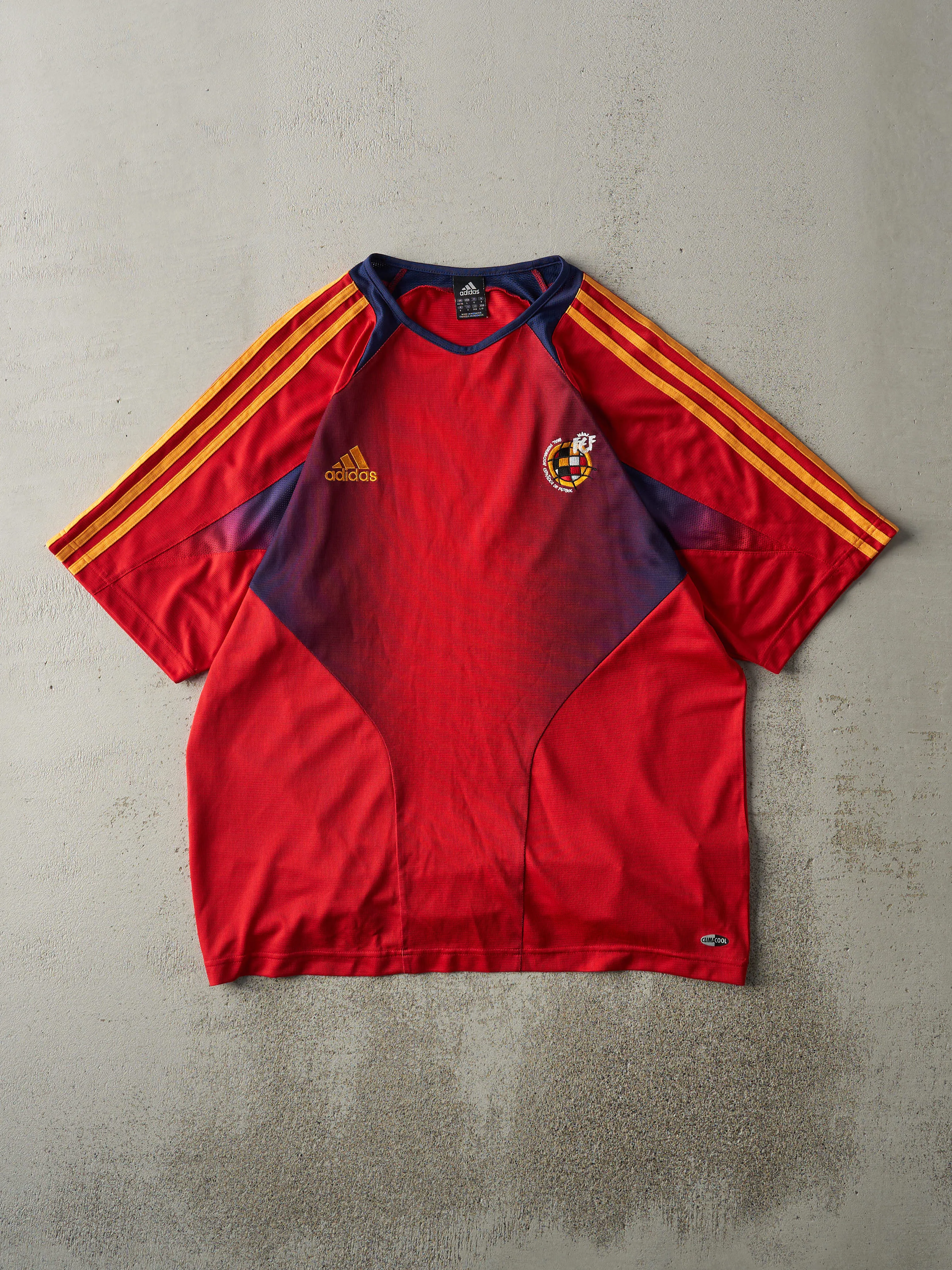 Vintage Y2K Red Spain Adidas Soccer Jersey (L) sold by Rebalance Vintage