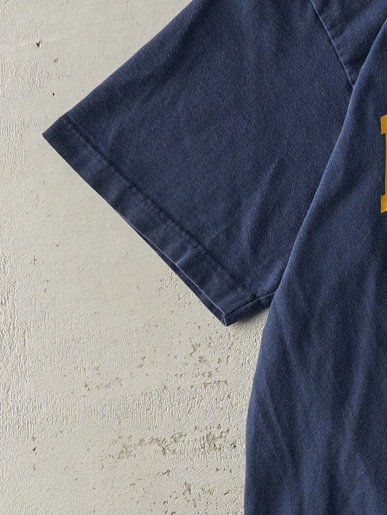 Vintage Y2K Navy Blue University of Michigan Tee (S/M) sold by Rebalance Vintage product image thumbnail 3
