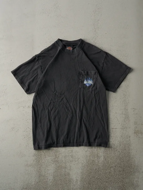 Vintage 00' Faded Black York PA Harley Davidson Pocket Tee (S) sold by Rebalance Vintage