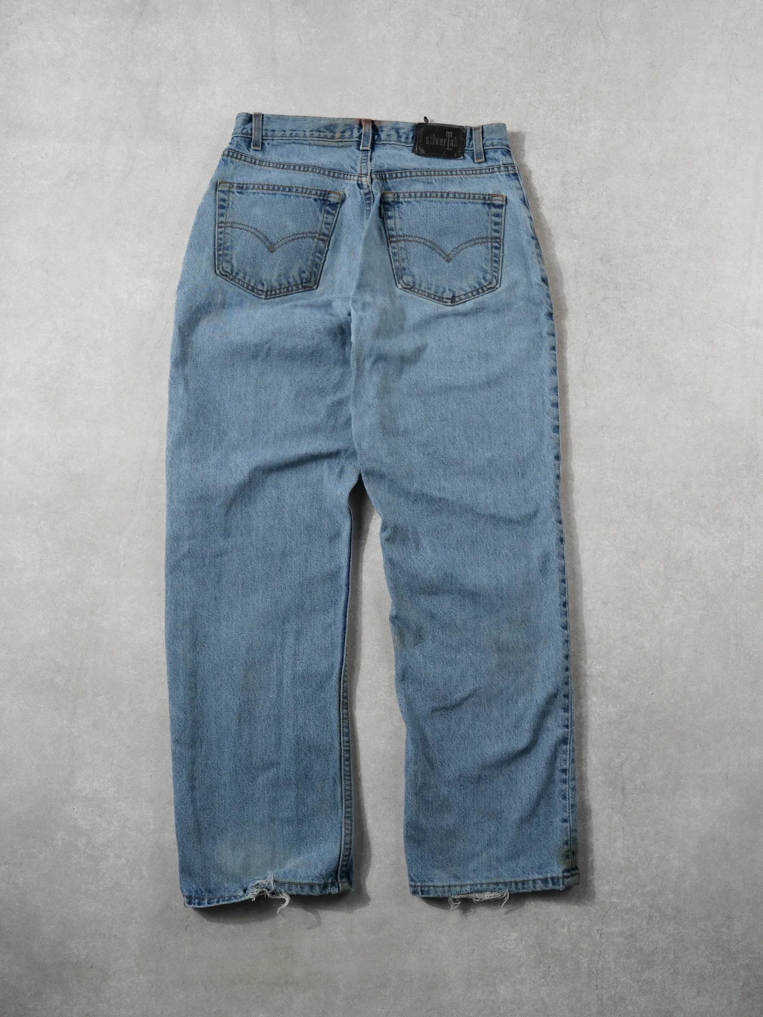 Vintage 90s Light Blue Silver Tab Levi's Denim Jeans (30x31) sold by Rebalance Vintage product image thumbnail 2