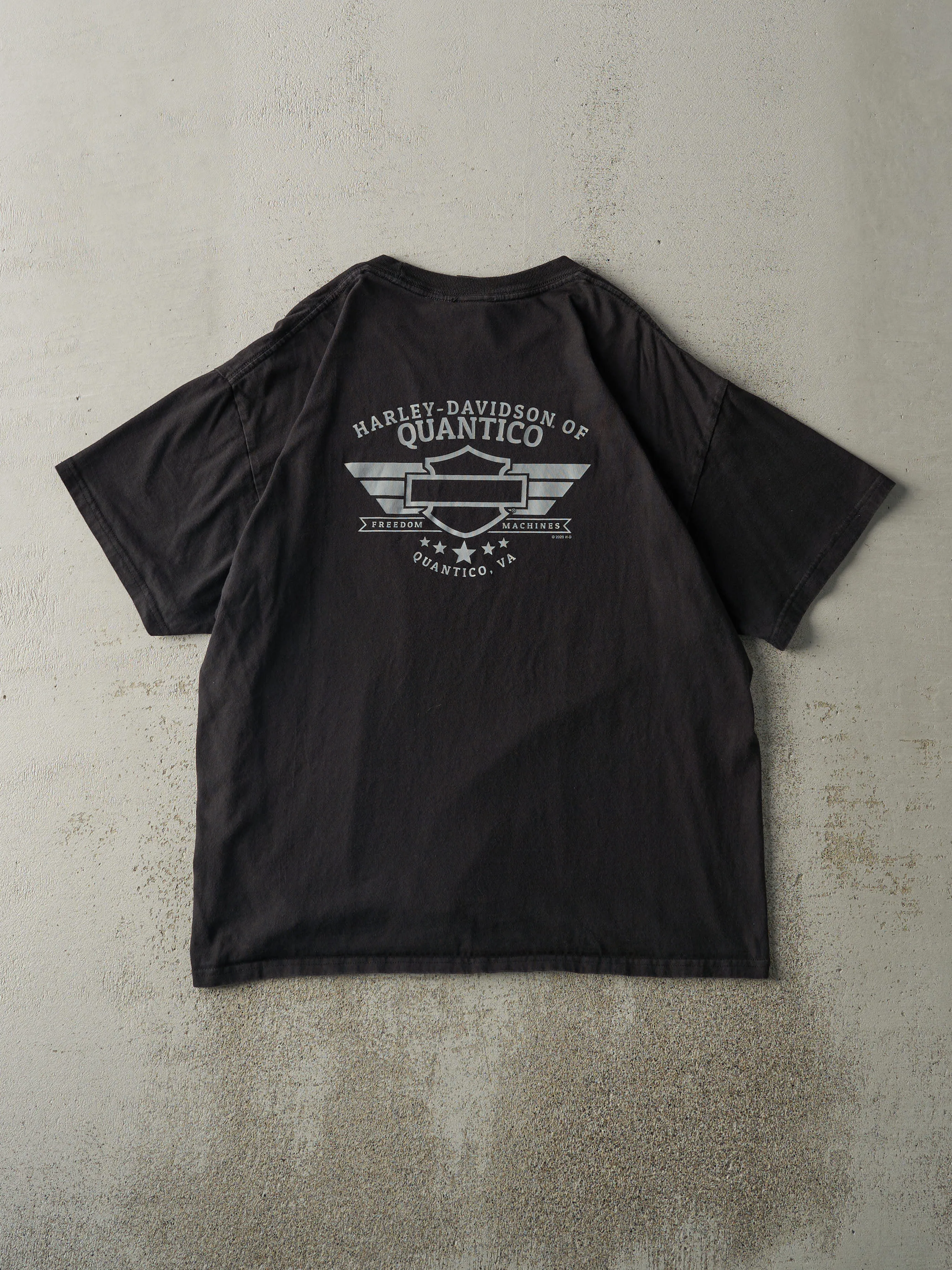 20' Black Quantico Virginia Harley Davidson Tee (L) sold by Rebalance Vintage product image thumbnail 2