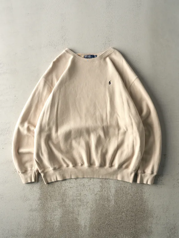 Vintage Y2K Beige Polo Ralph Lauren Crewneck (XXL) sold by Rebalance Vintage