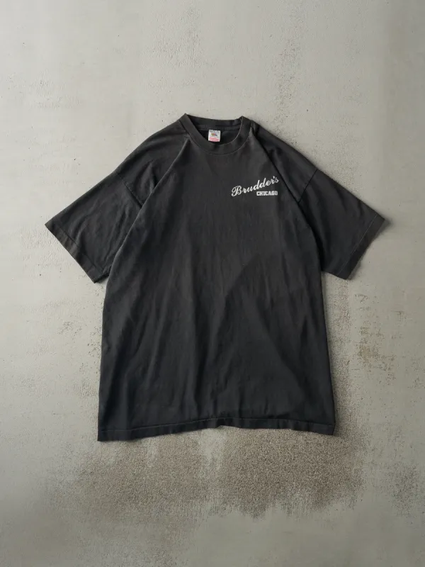 Vintage 90s Black Brudder's Chicago Single Stitch Tee (XL) sold by Rebalance Vintage