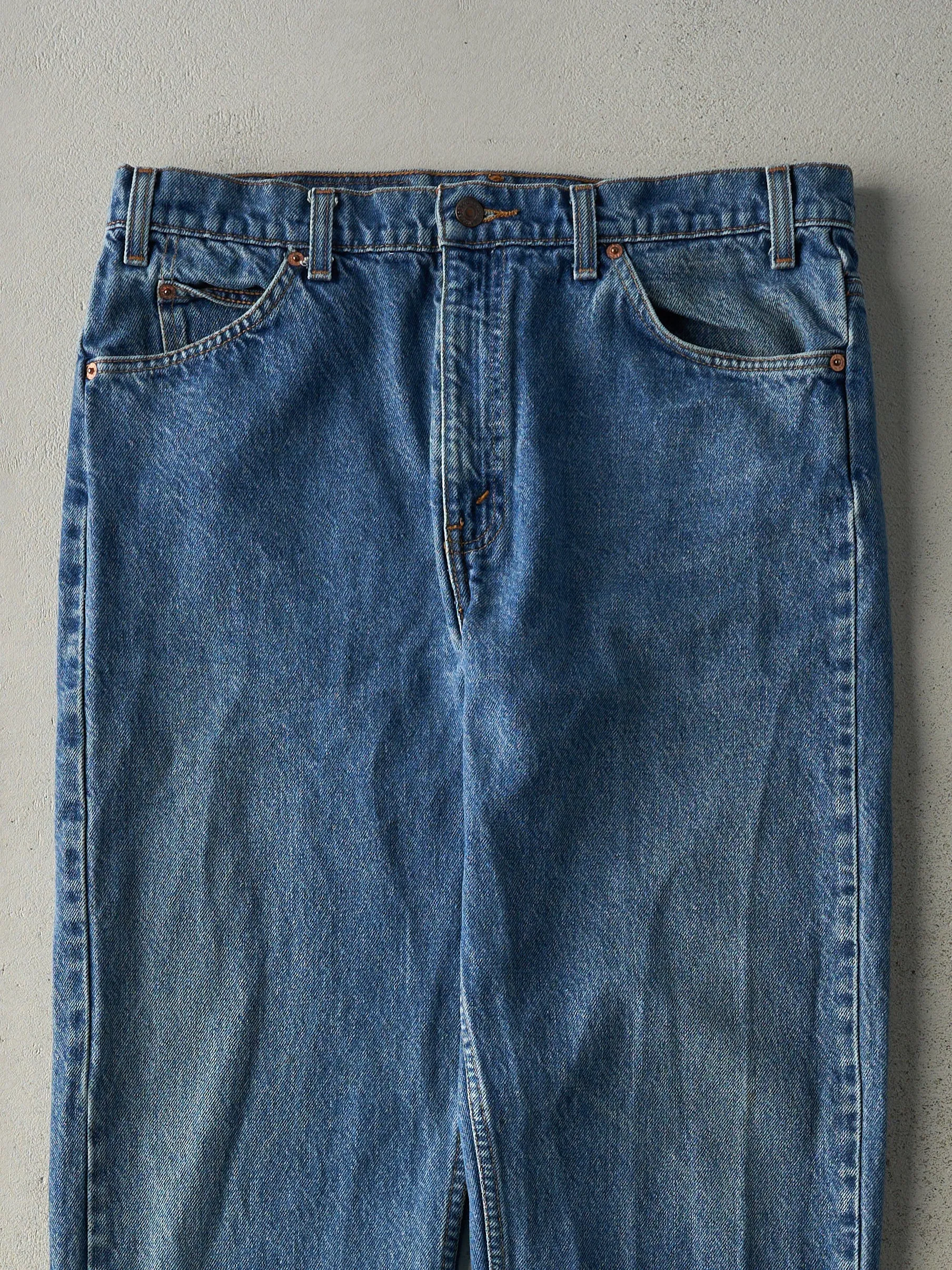 Vintage 90s Light Wash Levi's 505 Orange Tab Jeans (34x33.5) sold by Rebalance Vintage product image thumbnail 3