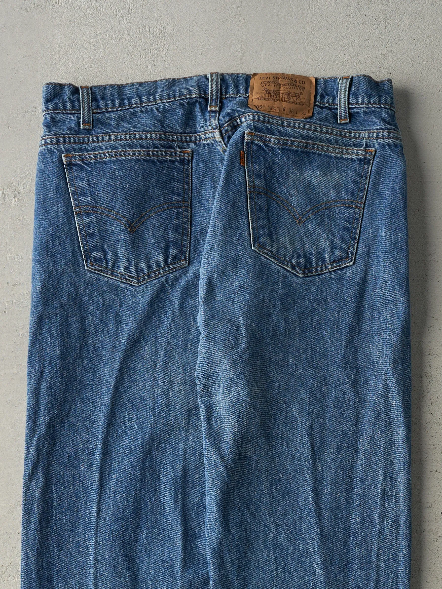 Vintage 90s Light Wash Levi's 505 Orange Tab Jeans (34x33.5) sold by Rebalance Vintage product image thumbnail 4