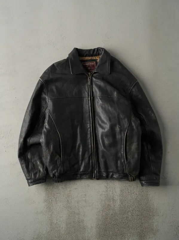 Vintage 80s Black Andrews Marc Leather Jacket (M) sold by Rebalance Vintage