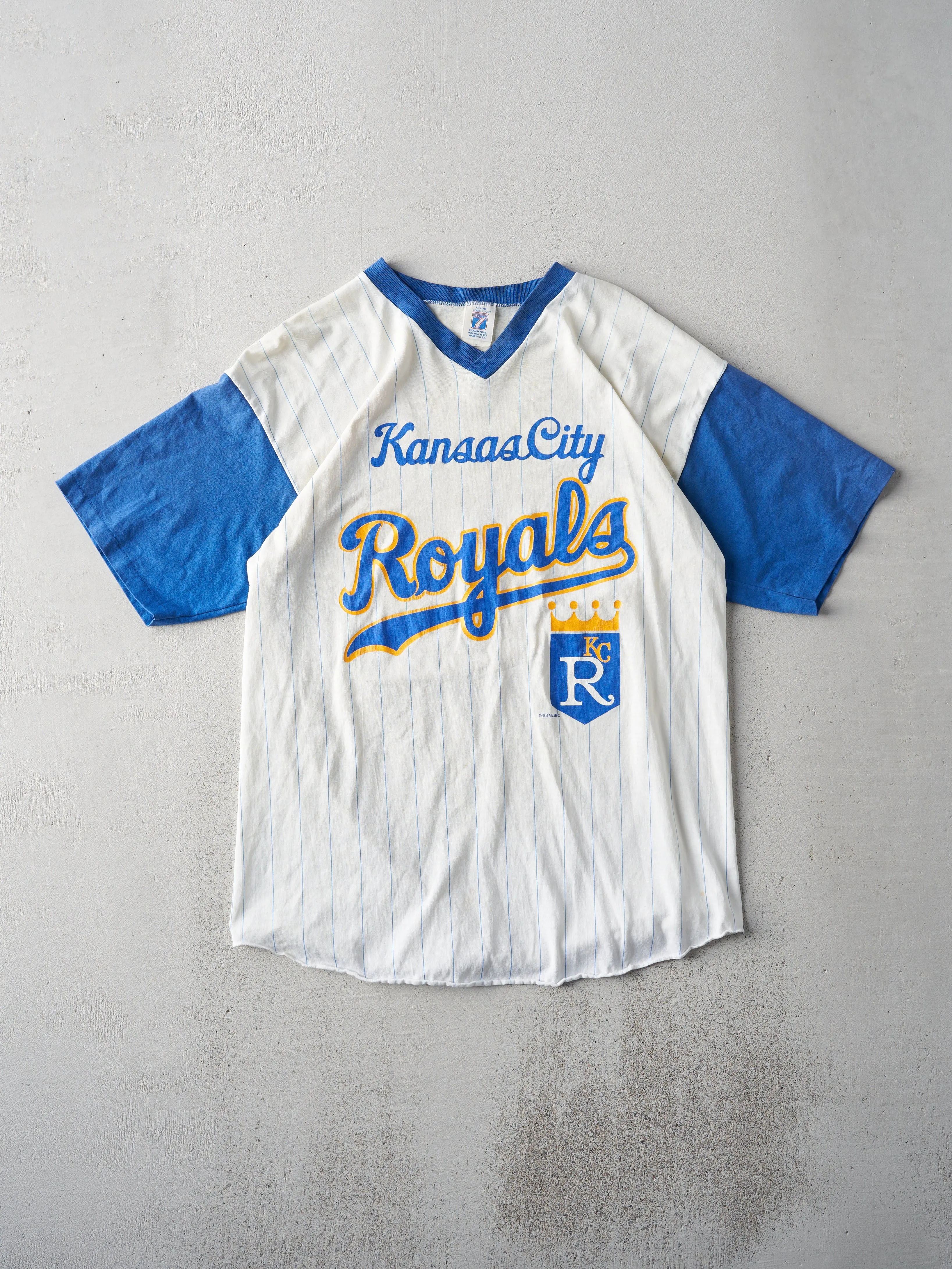 Vintage 88' White Kansas City Royals Jersey Tee (M) sold by Rebalance Vintage