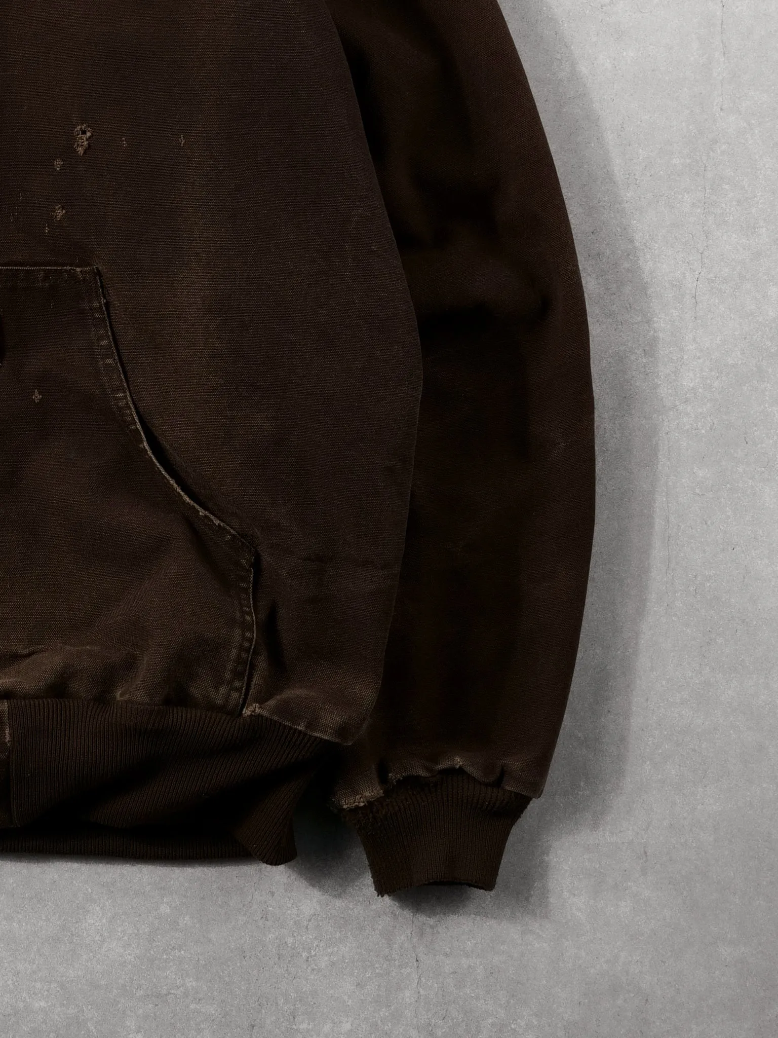 Vintage 90s Brown Carhartt Hooded Workwear Lined Jacket (XL/XXL) sold by Rebalance Vintage product image thumbnail 3