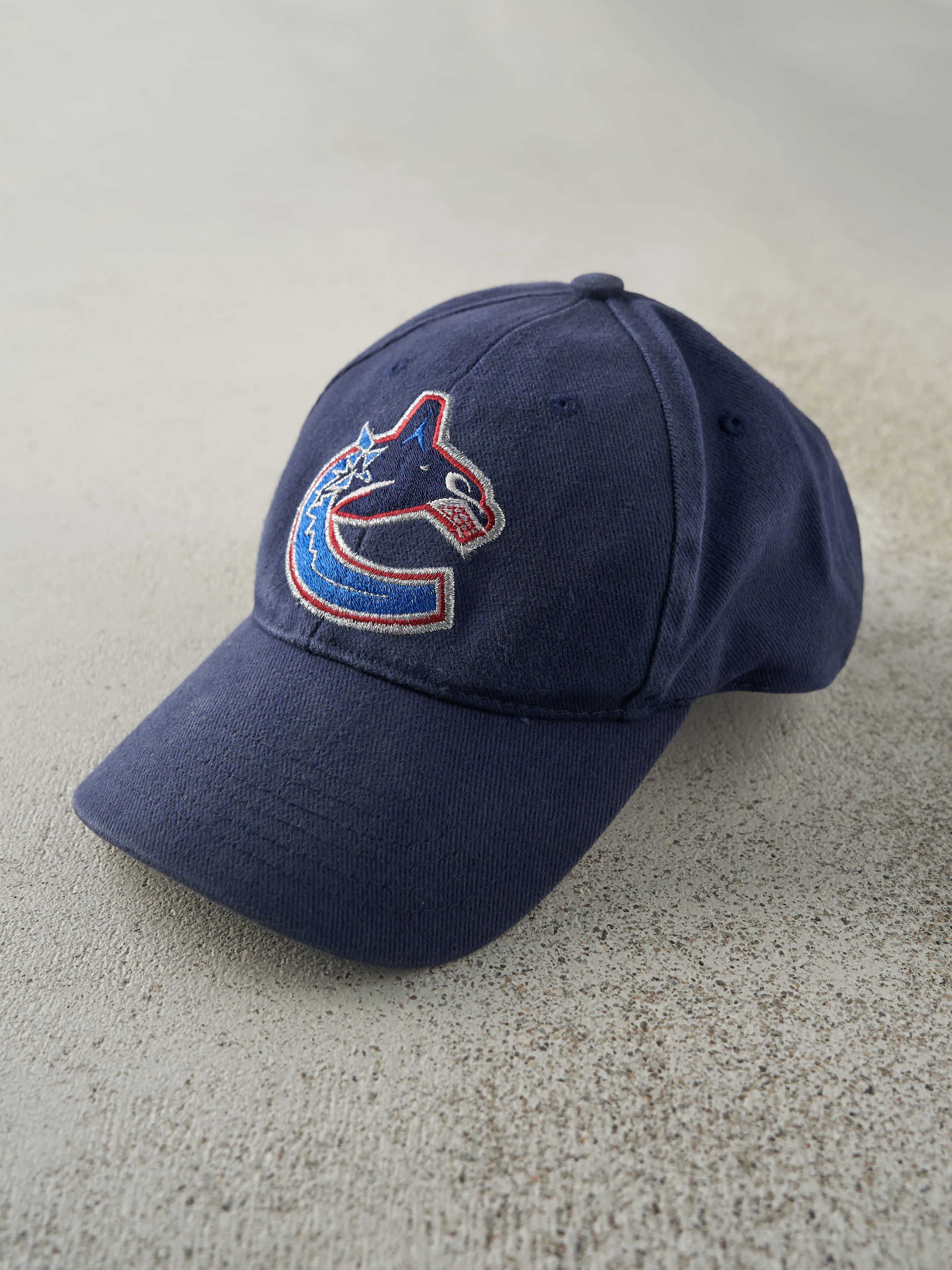 Vintage Y2K Blue Vancouver Canucks Velcro Back Hat sold by Rebalance Vintage product image thumbnail 2