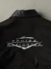 Vintage Y2K Black Denim and Leather Embroidered Cruise Nationals Jacket (M/L) sold by Rebalance Vintage