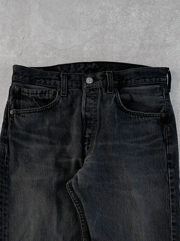 Vintage 90s Black Levi's 501 Denim Jeans (32x32) sold by Rebalance Vintage product image thumbnail 3