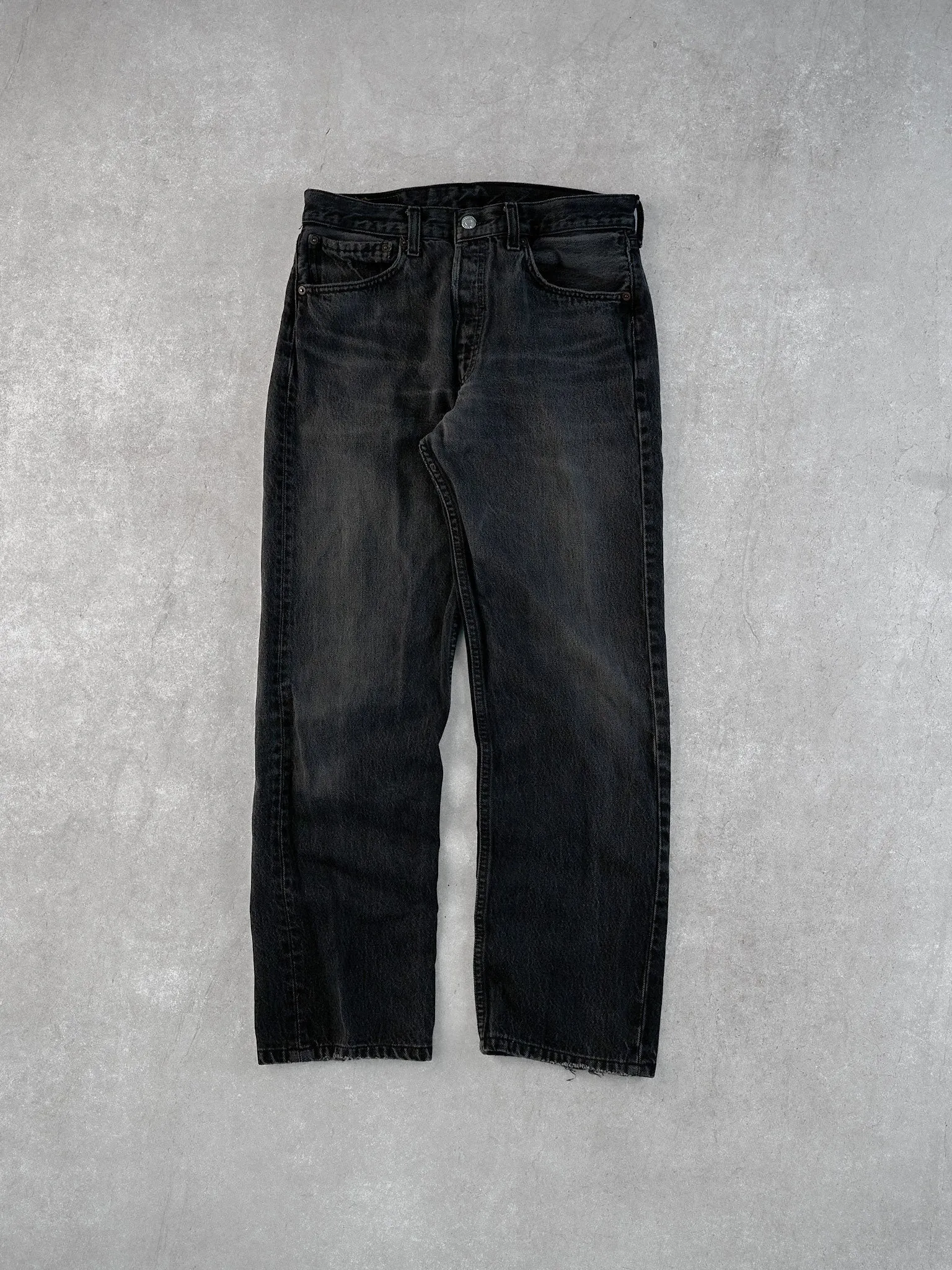 Vintage 90s Black Levi's 501 Denim Jeans (32x32) sold by Rebalance Vintage