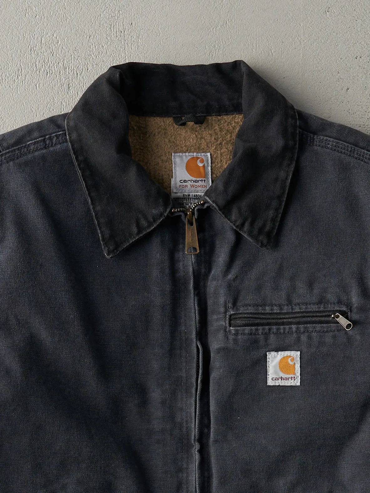 Vintage Y2K Faded Black Carhartt Detroit Jacket (S) | Parallel