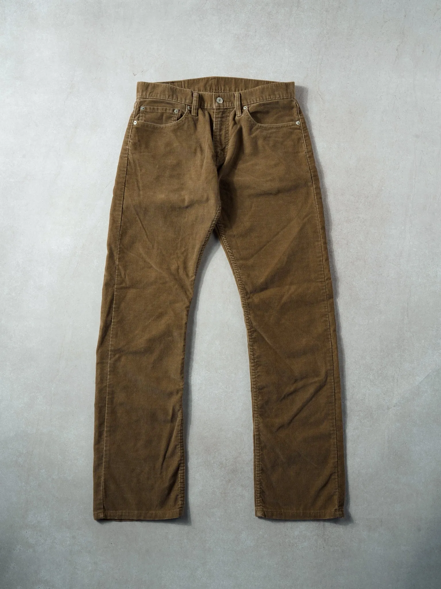 Vintage 90s Brown Levi's 514 Corduroy Straight Denim Jeans (32x32) sold by Rebalance Vintage