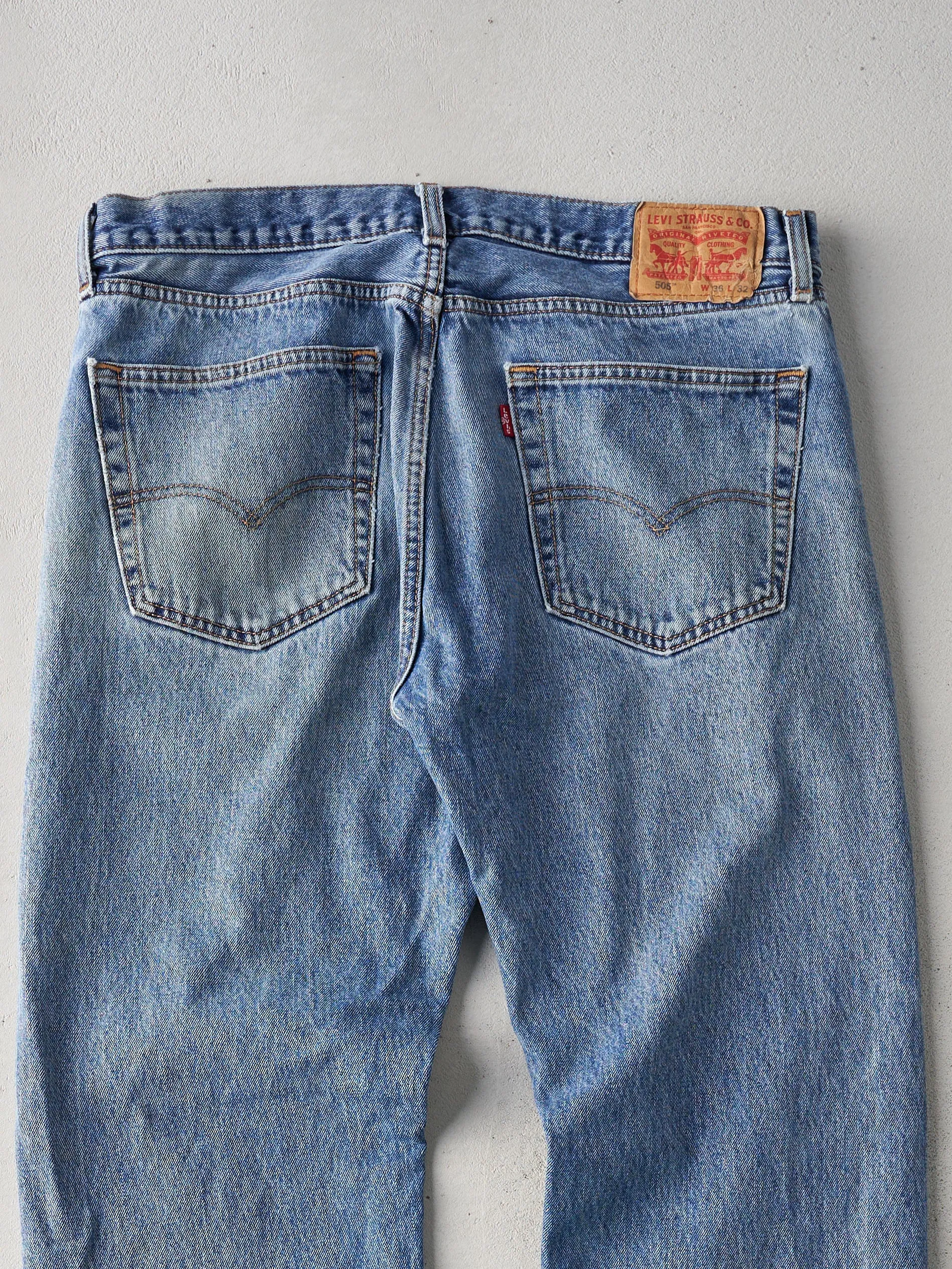 Vintage Y2k Light Wash Levis 505 Denim Jeans (36x30.5) sold by Rebalance Vintage product image thumbnail 4