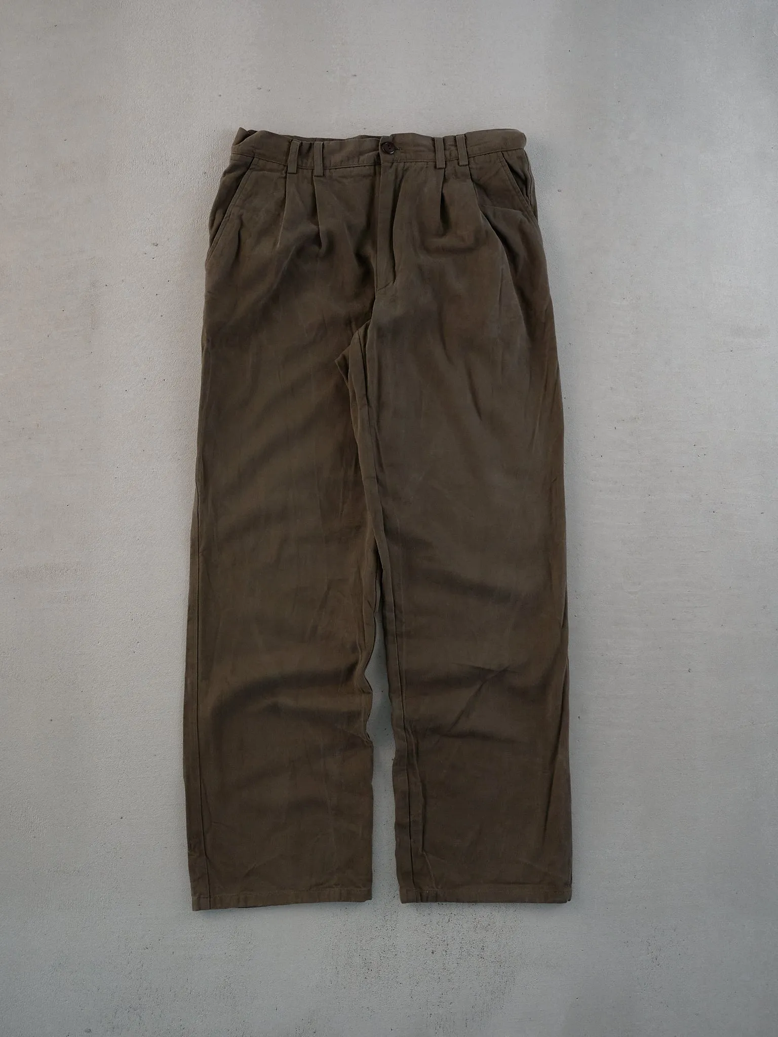 Vintage 90s Dark Brown Holt Renfrew Trousers (32x31) sold by Rebalance Vintage