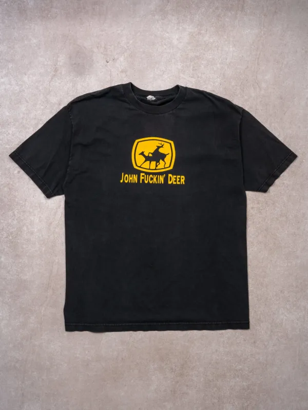 Vintage 90s John F**king Deer Tee (L) sold by Rebalance Vintage