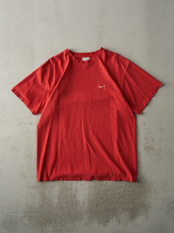 Vintage Y2K Red Embroidered Nike Swoosh Tee (M/L) sold by Rebalance Vintage