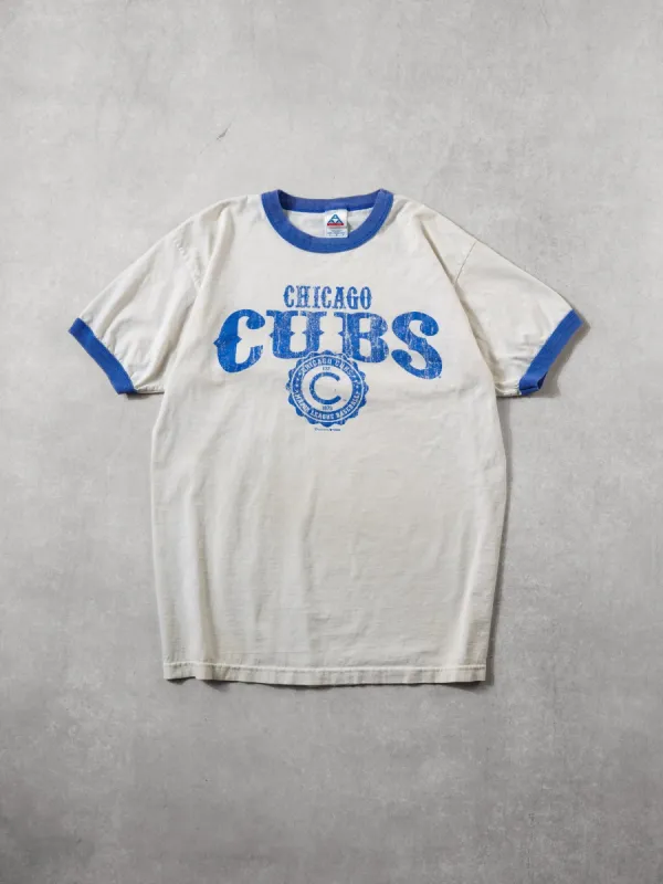 Vintage 05' White And Blue Chicago Cubs Emblem Tee (M) sold by Rebalance Vintage