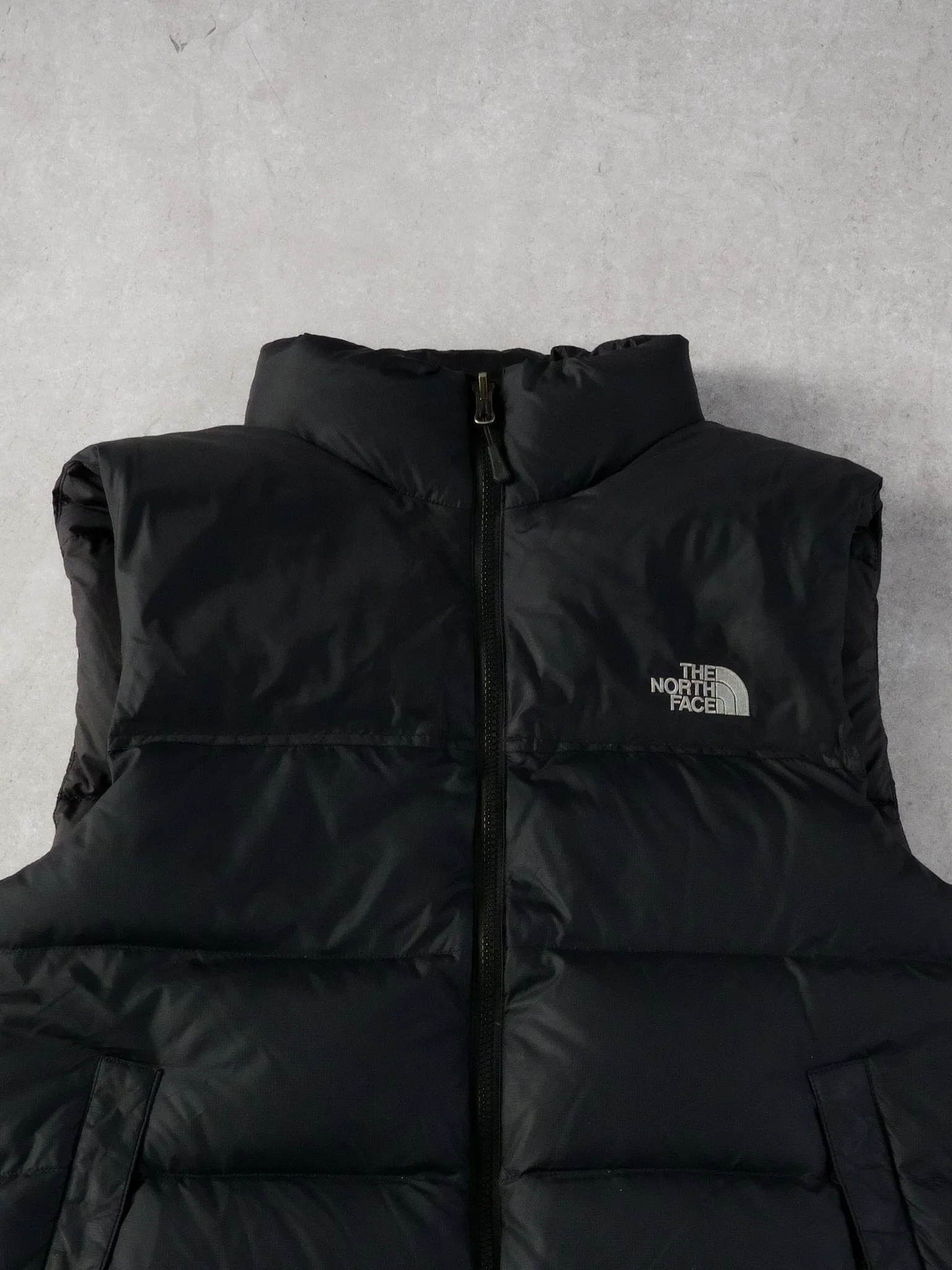 Vintage 90s Black Northface Nuptse 700 Puffer Vest (L) sold by Rebalance Vintage product image thumbnail 3