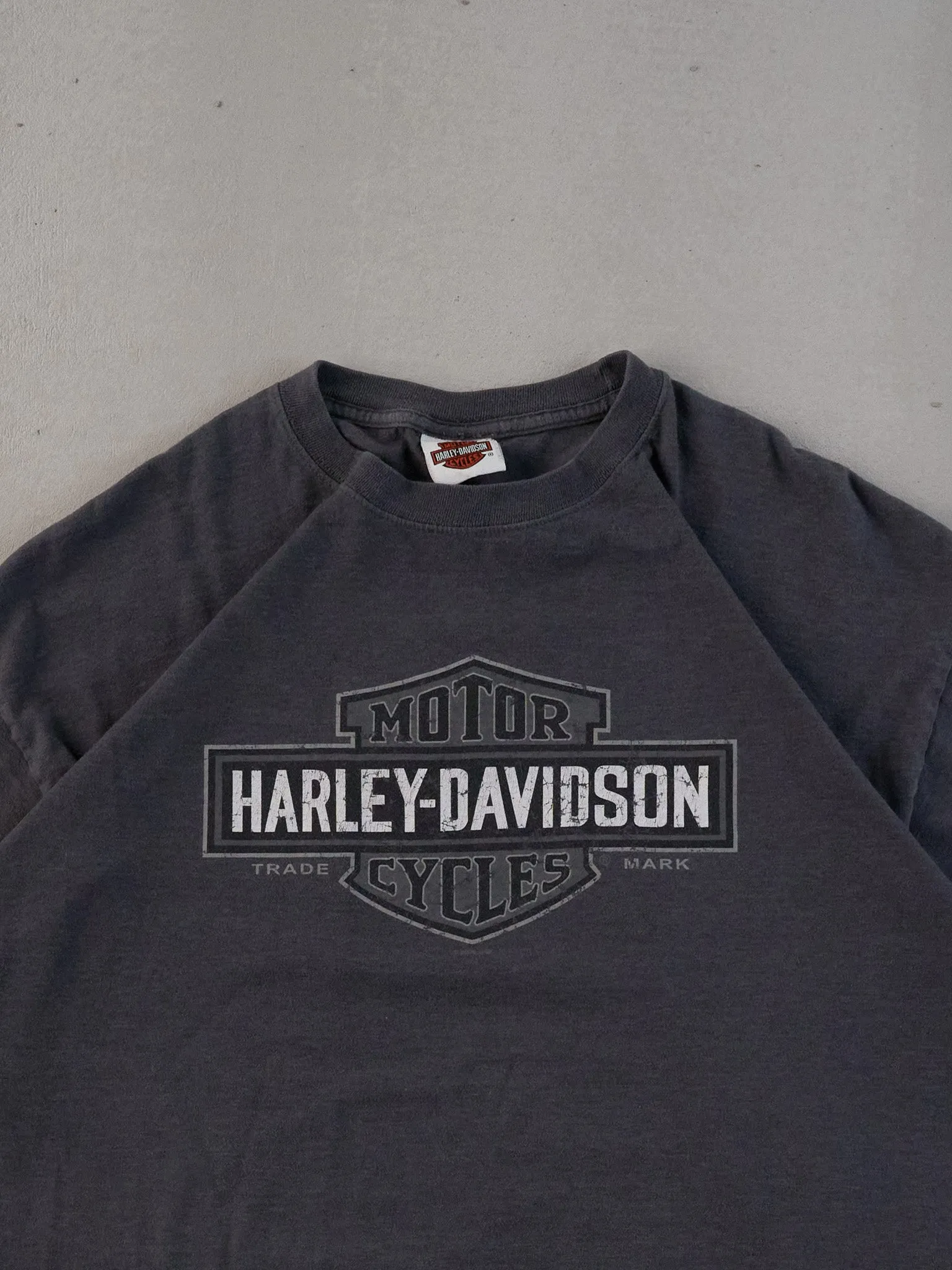 Vintage Y2k Washed Grey Harley Davidson Richmond Hill Graphic Tee (L) sold by Rebalance Vintage product image thumbnail 3
