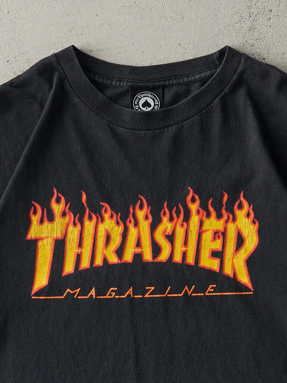 Vintage Y2K Black Thrasher Skateboard Magazine Tee (M) sold by Rebalance Vintage product image thumbnail 2