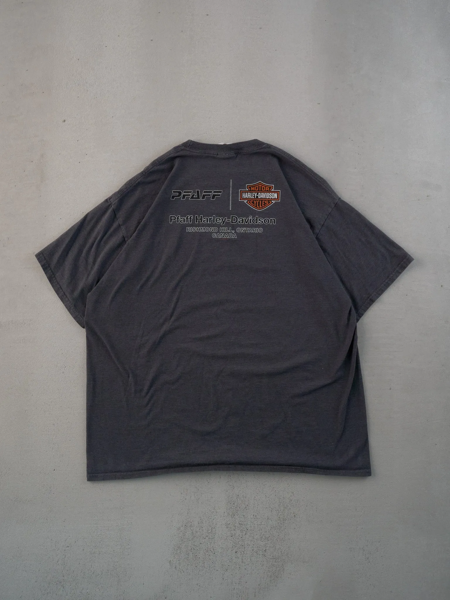 Vintage Y2k Washed Grey Harley Davidson Richmond Hill Graphic Tee (L) sold by Rebalance Vintage product image thumbnail 2