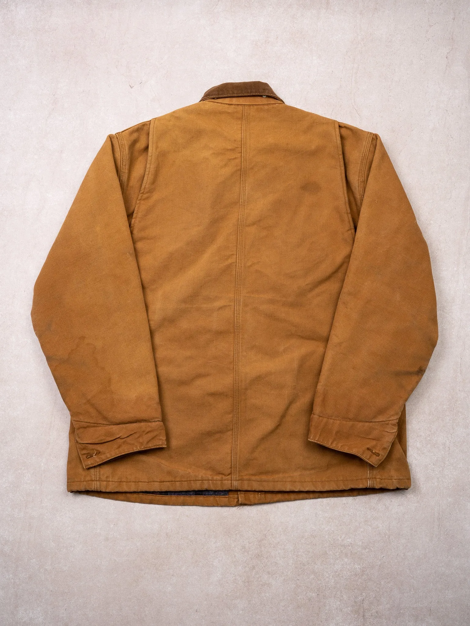 Vintage 70s Camel + Brown Carhartt Blanket Lined Jacket (L) sold by Rebalance Vintage product image thumbnail 4