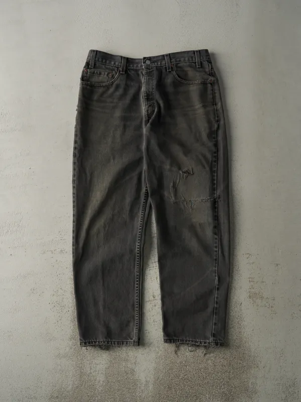 Vintage 90s Faded Black Levi's 550 Denim Pants (35.5x29.5) sold by Rebalance Vintage