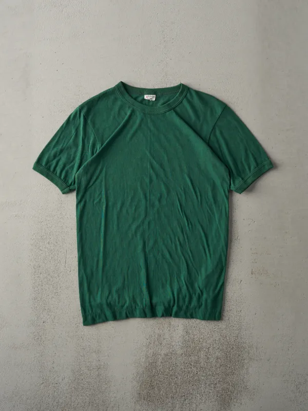 Vintage 80s Forest Green Blank Ringer Tee (S) sold by Rebalance Vintage