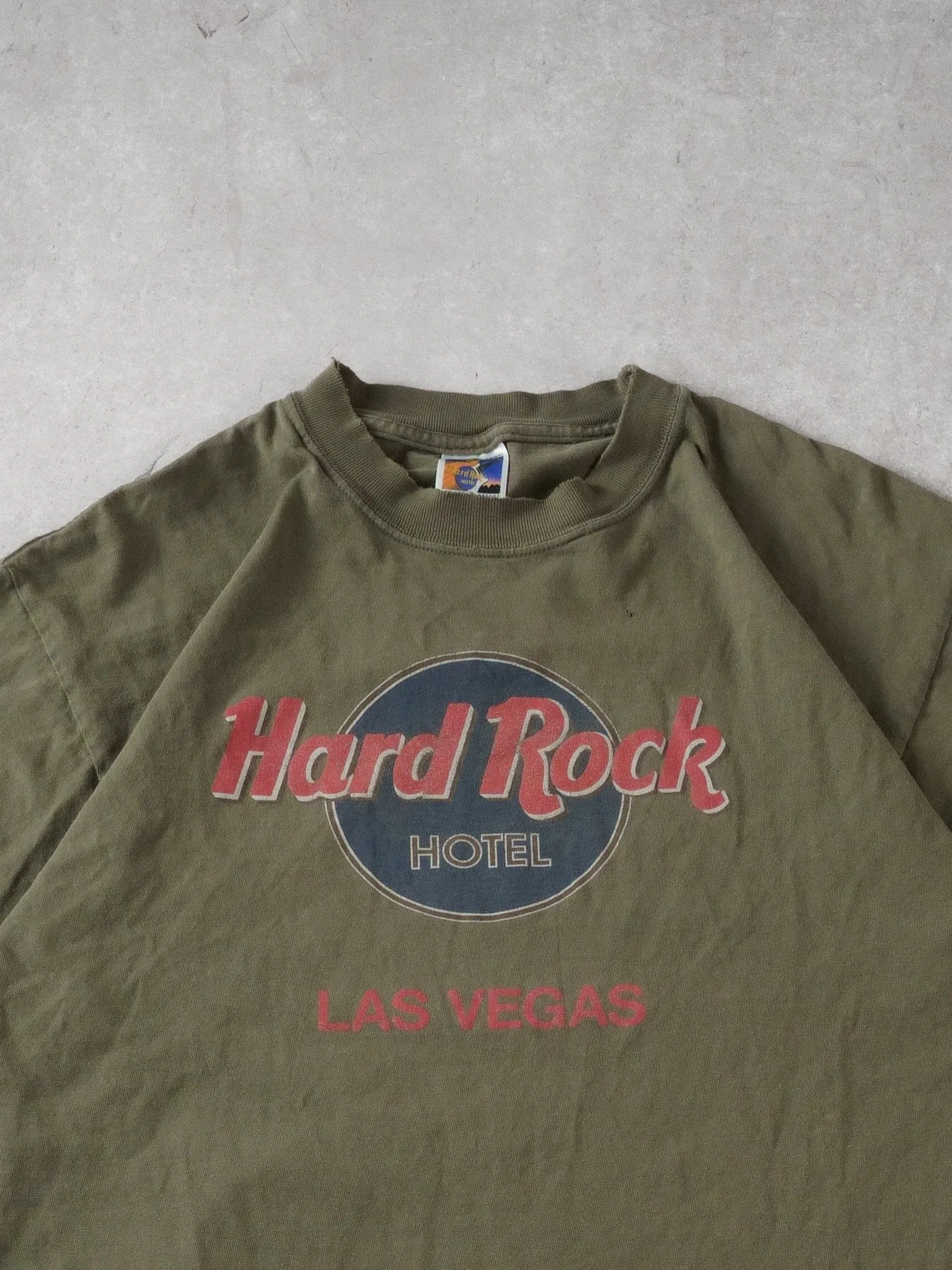 Vintage Washed Moss Green Hardrock Las Vegas Hotel Las Vegas Tee (M) sold by Rebalance Vintage product image thumbnail 2