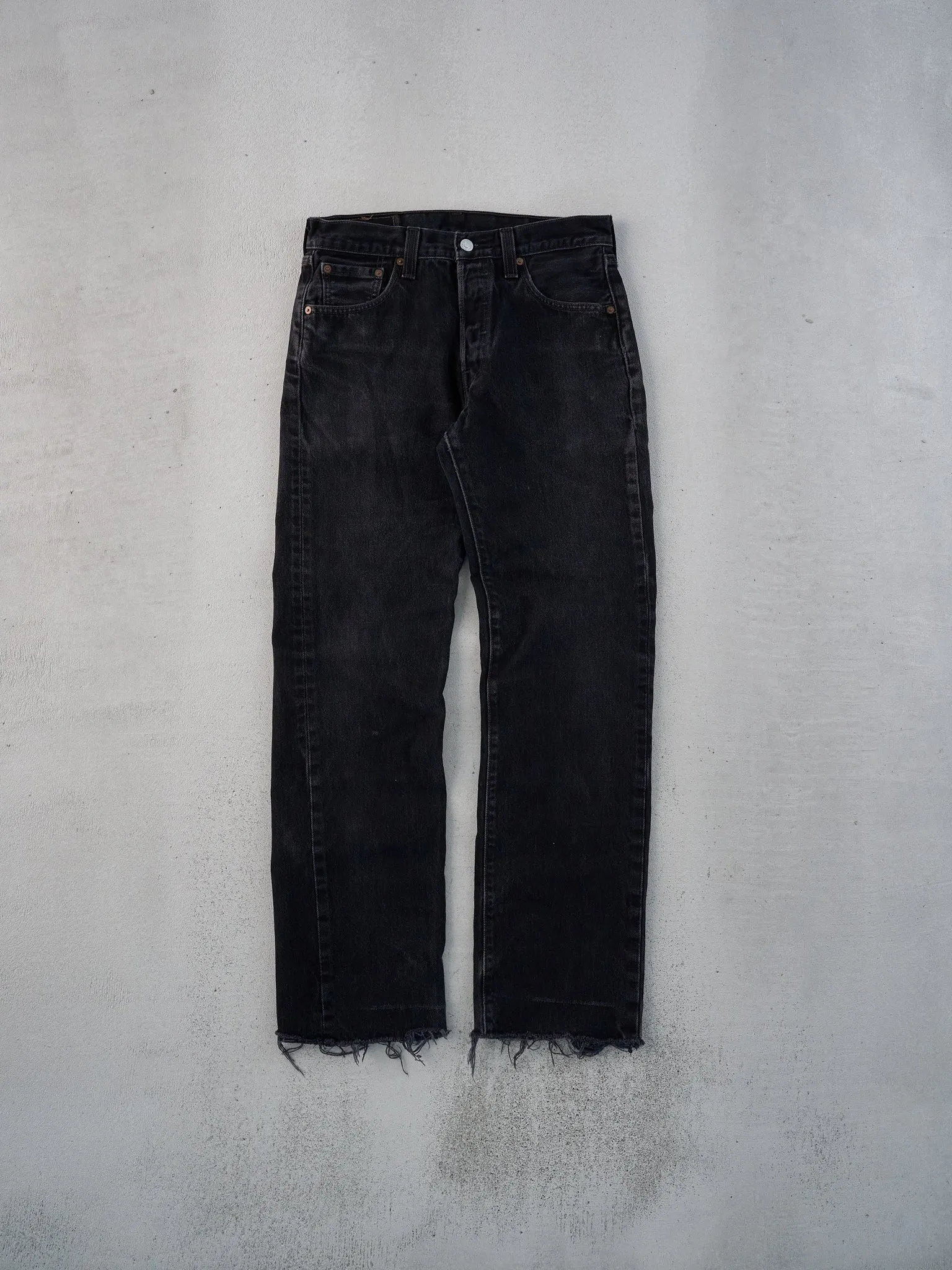 Vintage 90s Black Levi's 501 Denim Jeans (30x30) sold by Rebalance Vintage