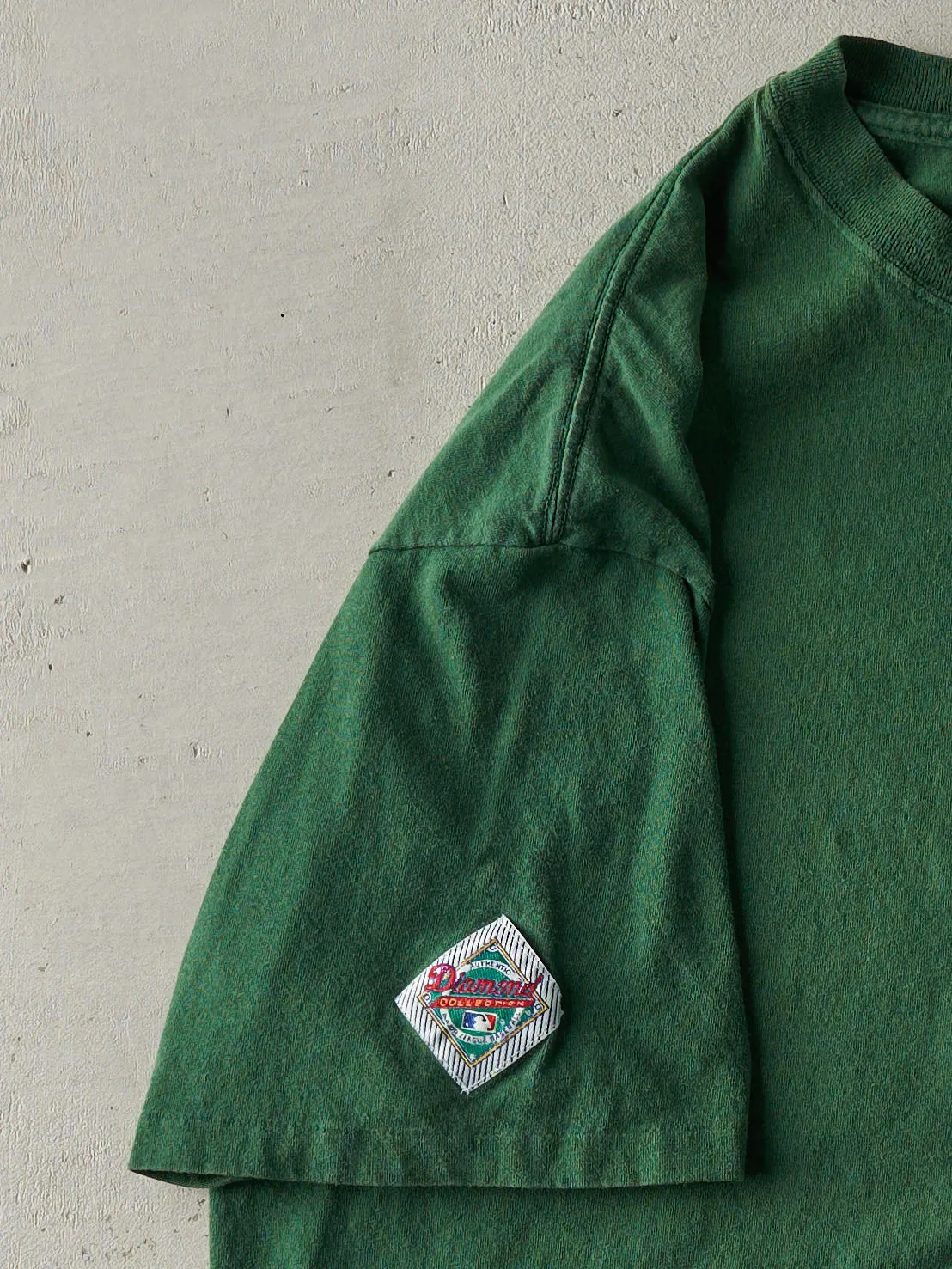 Vintage 90s Green Embroidered Oakland Athletics MLB Tee (L) sold by Rebalance Vintage product image thumbnail 3