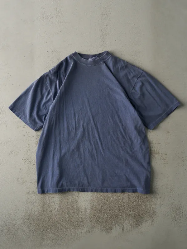 Vintage 90s Washed Navy Blue Denver Hayes Blank Tee (L) sold by Rebalance Vintage