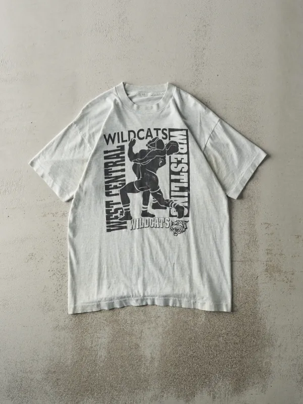Vintage 80s Heather Grey West Central Wrestling Single Stitch Tee (M) sold by Rebalance Vintage