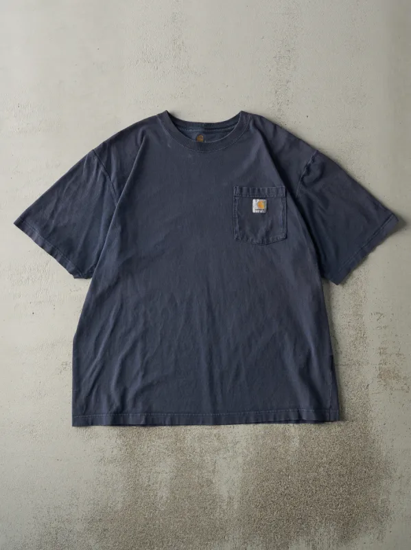 Vintage Y2K Navy Blue Carhartt Pocket Tee (L/XL) sold by Rebalance Vintage