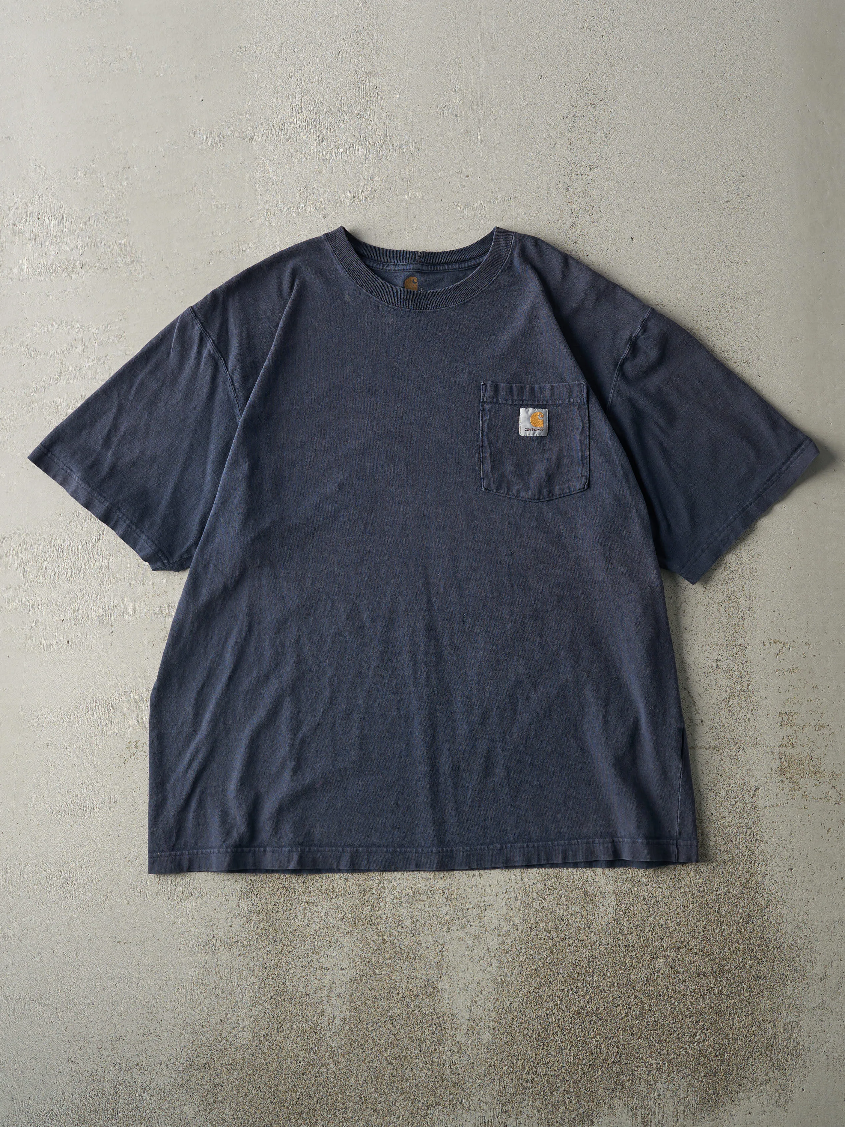 Vintage Y2K Navy Blue Carhartt Pocket Tee (L/XL) sold by Rebalance Vintage