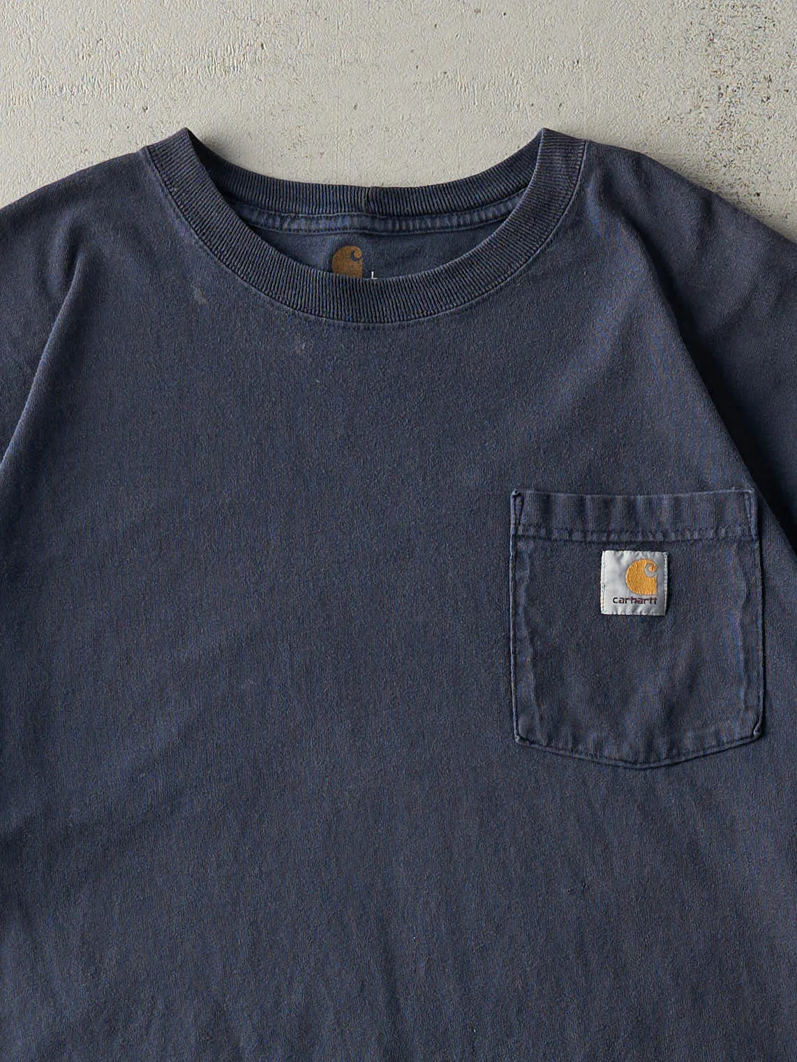 Vintage Y2K Navy Blue Carhartt Pocket Tee (L/XL) sold by Rebalance Vintage product image thumbnail 2