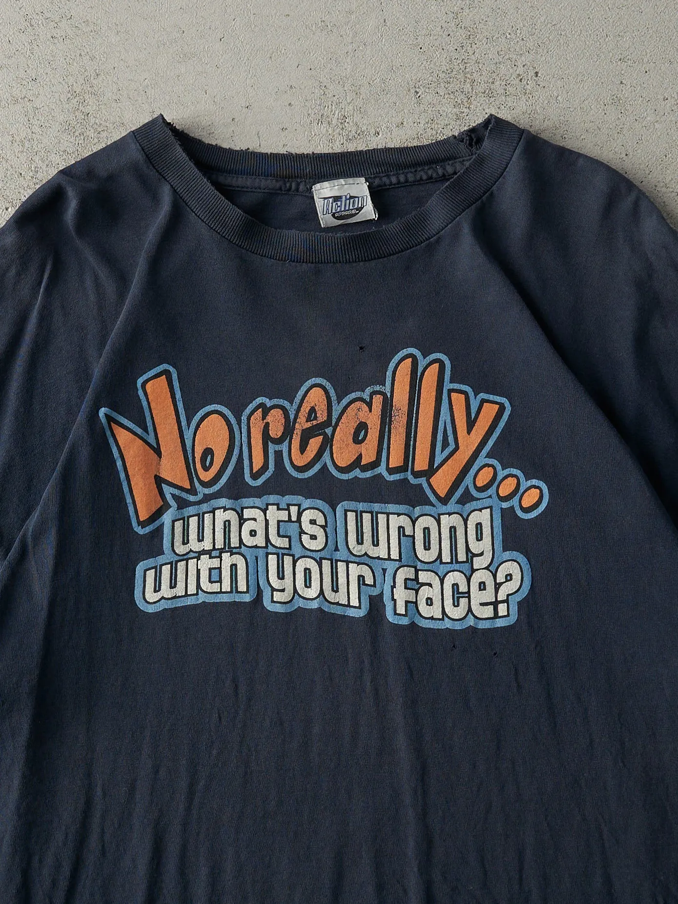 Vintage 90s Navy Blue "No Really.." Tee (M) sold by Rebalance Vintage product image thumbnail 2