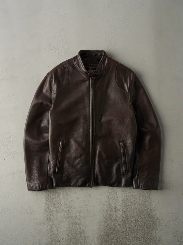Vintage Y2K Brown Danier Leather Jacket (S) sold by Rebalance Vintage